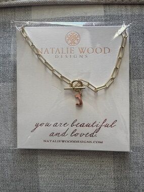 NWT-Natalie Wood Gold Chain Necklace with Initial 'J' Charm